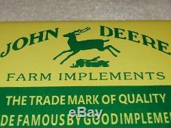 Vintage John Deere Fram Implements Tractors 7 Porcelain Metal Gasoline Oil Sign