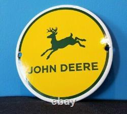 Vintage John Deere Porcelain Gas Farm Implements Service Sale Tractor 6 Sign