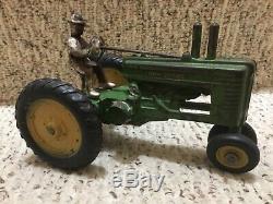 Vintage Original Arcade Cast Iron John Deere A Toy Tractor 1/16 scale Rare