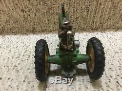 Vintage Original Arcade Cast Iron John Deere A Toy Tractor 1/16 scale Rare