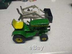 Vintage Rare John Deere Model 140 Garden Lawn Tractor With Loader Toy