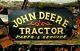Vintage Steel Painted John Deere Parts & Service Sign Tractor Farm Advertisement