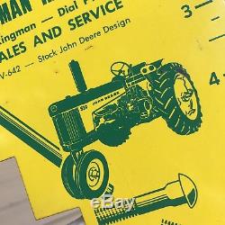 Vtg JOHN DEERE circa 1960 bolt/bit sizer 530 tractor Iowa phone PY 2-6000 advert