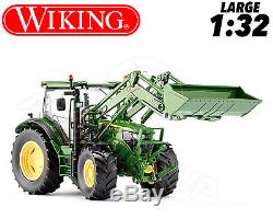 Wiking 077344 John Deere 6125 Tractor & Fr Loader 132 Collectors DieCast Model