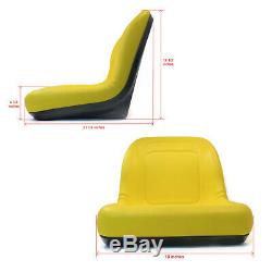 Yellow HIGH BACK SEAT for John Deere Compact Garden Tractors 4610, 4700, 4710