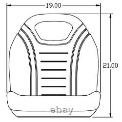 Yellow High Back Seat Fits John Deere Tractors