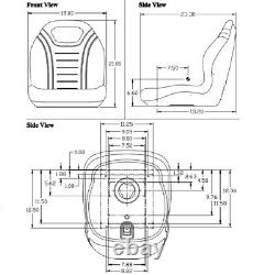 Yellow High Back Seat Fits John Deere Tractors