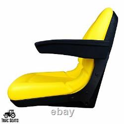 Yellow High Back Seat with Armrests fits John Deere 650 750 850 950 1050 Tractor
