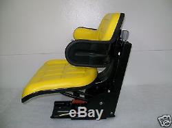 Yellow John Deere 2530 2550 2555 2630 2640 Universal Tractor Suspension Seat #ao