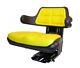Yellow Seat With Adjust Angle Base Tracks/suspenion Fits John Deere Tractor
